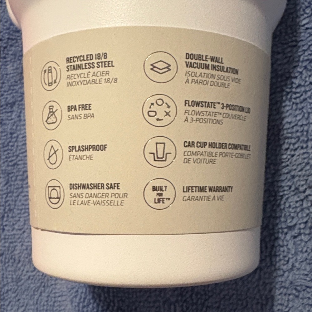 Stanley White Insulated Tumbler with Handle - Picture 6 of 6